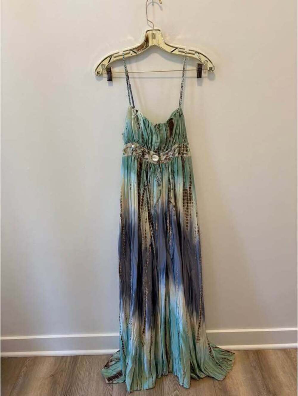 BCBGMAXAZRIA Silk Tie-Dye Maxi Dress Size Small